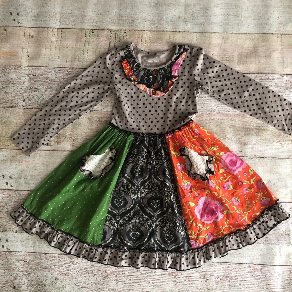 Mustard Pie size 6 dress Fall colors
